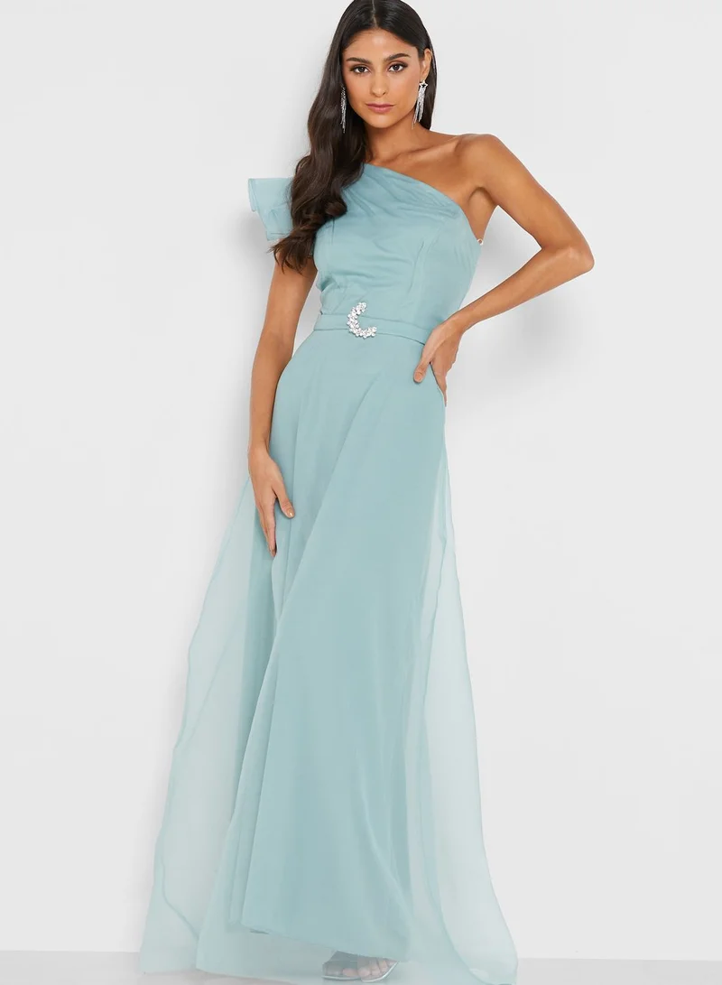 Ella Limited Edition One Shoulder Shimmer Dress