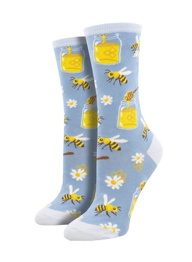 Socksmith Women's Bee My Honey Crew Socks, Blue