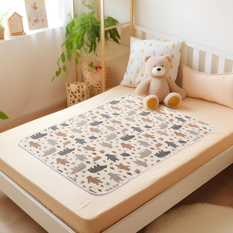YIVEKO Baby Waterproof Bed Pad Washable Mattress Pad Reusable Underpads Bed Wetting Incontinence Cover for Baby Toddler Children and Adults - Image 5