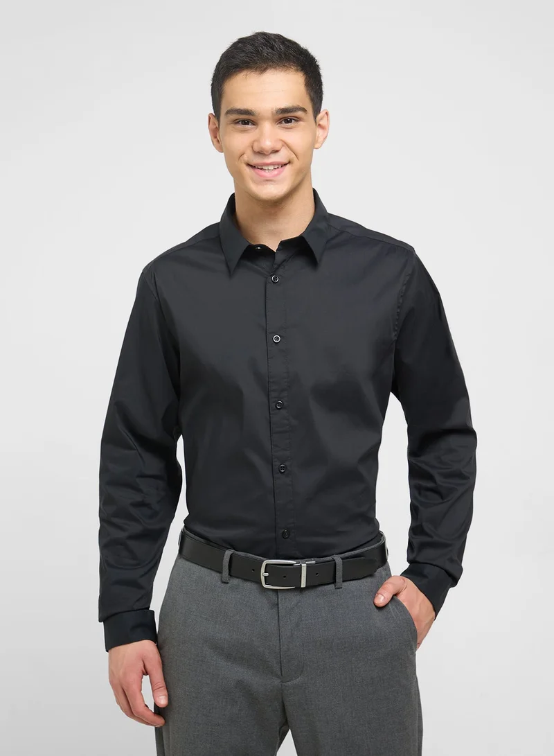 Robert Wood Stretch Cotton Slim Fit Shirt