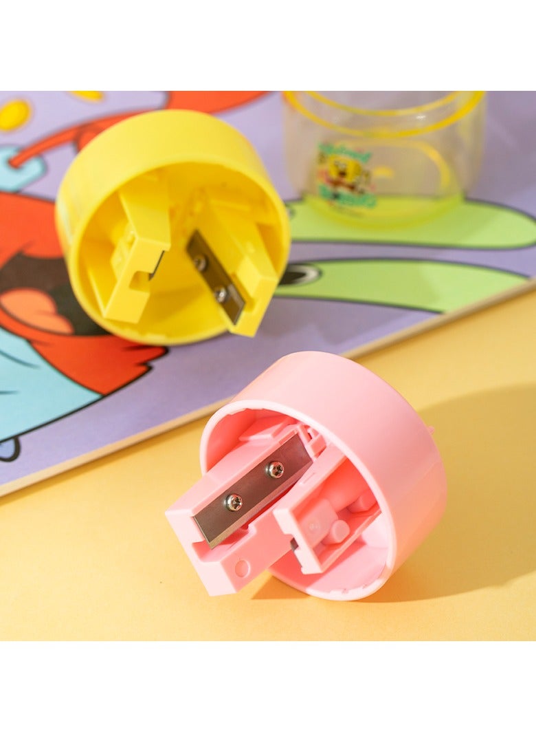 ديلي مبراة أقلام سبونج بوب EH561 – مثالية للاستخدام المدرسي، 12 قطعة، باللونين الوردي والأصفر - Image 4