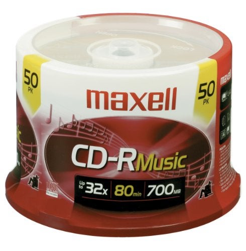 Maxell 625156 - CDR80MU50PK 80-Minute Music CD-Rs (50-ct Spindle) Red - Image 4