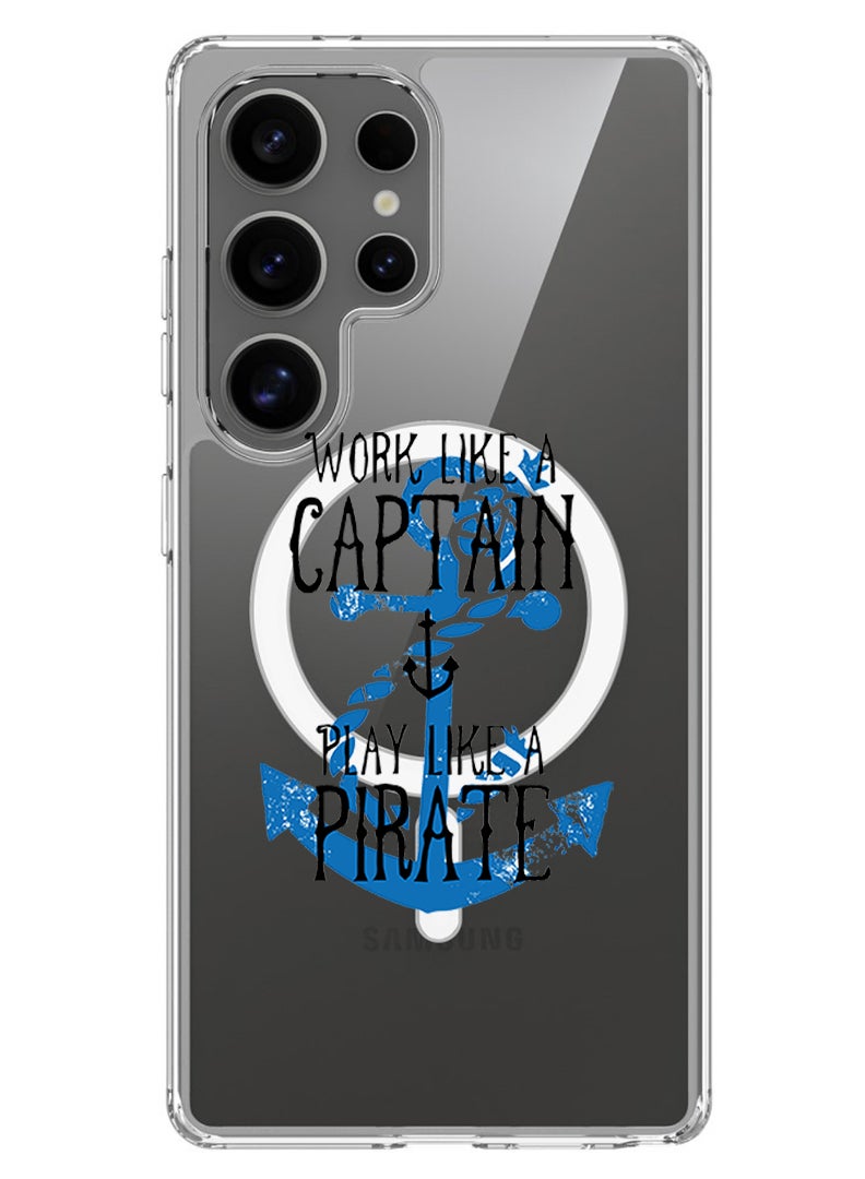 Theodor Magnetic Case for Samsung Galaxy S25 Ultra 6.9-inch Compatible with MagSafe Wireless Charging, Shockproof Phone Bumper Cover Work like a Captain - Image 1