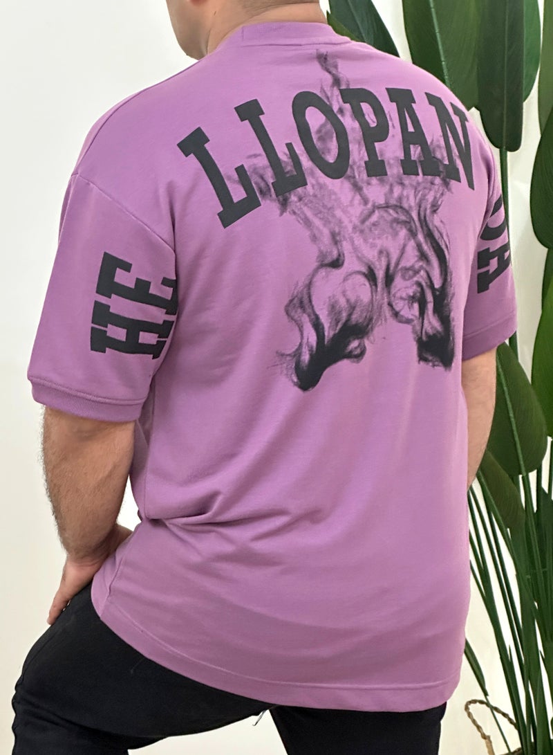 panda extreme team back print  t shirt cotton drop shoulder over size big size  - Image 3