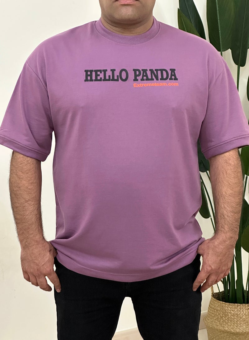 panda extreme team back print  t shirt cotton drop shoulder over size big size  - Image 5
