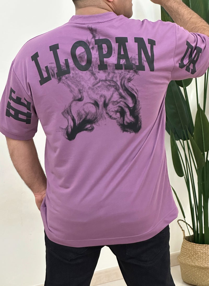 panda extreme team back print  t shirt cotton drop shoulder over size big size  - Image 1