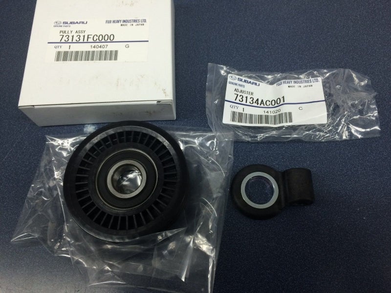 Subaru AC Idler Belt Pulley Adjuster Kit 73131FC000 73134AC001 Wrx Baja Forester Outback STi Legacy Impreza Genuine OEM