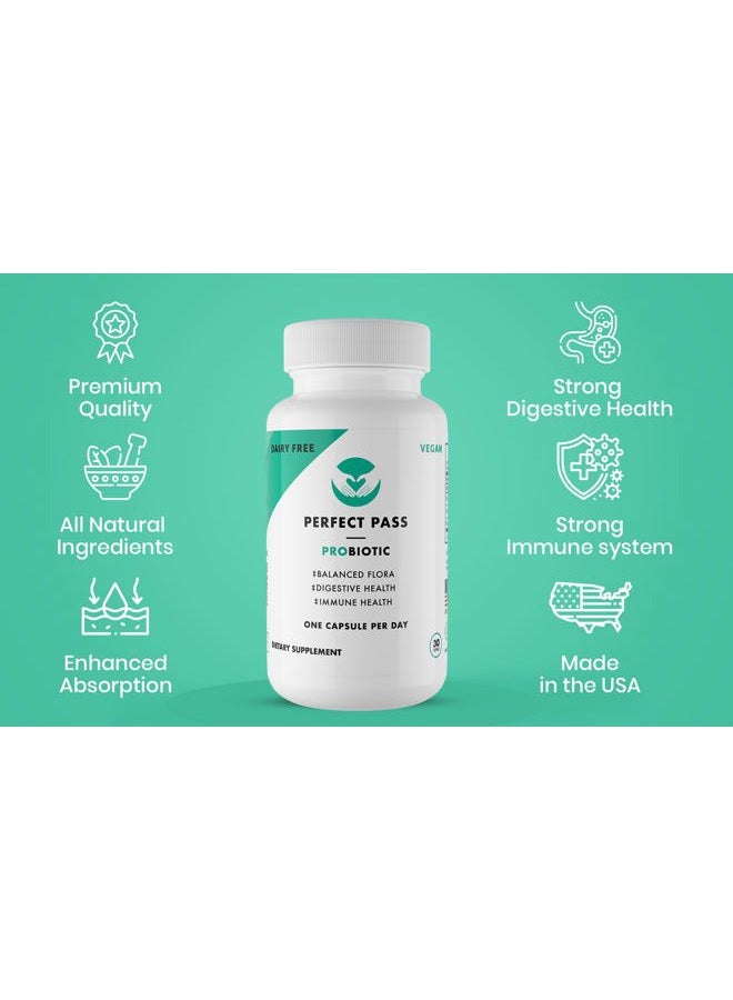 Perfect Pass Probiotic Bacillus Spore Human Strain 30 Capsules - All Natural Vegetarian 100% Stomach Acid Survival - Image 4