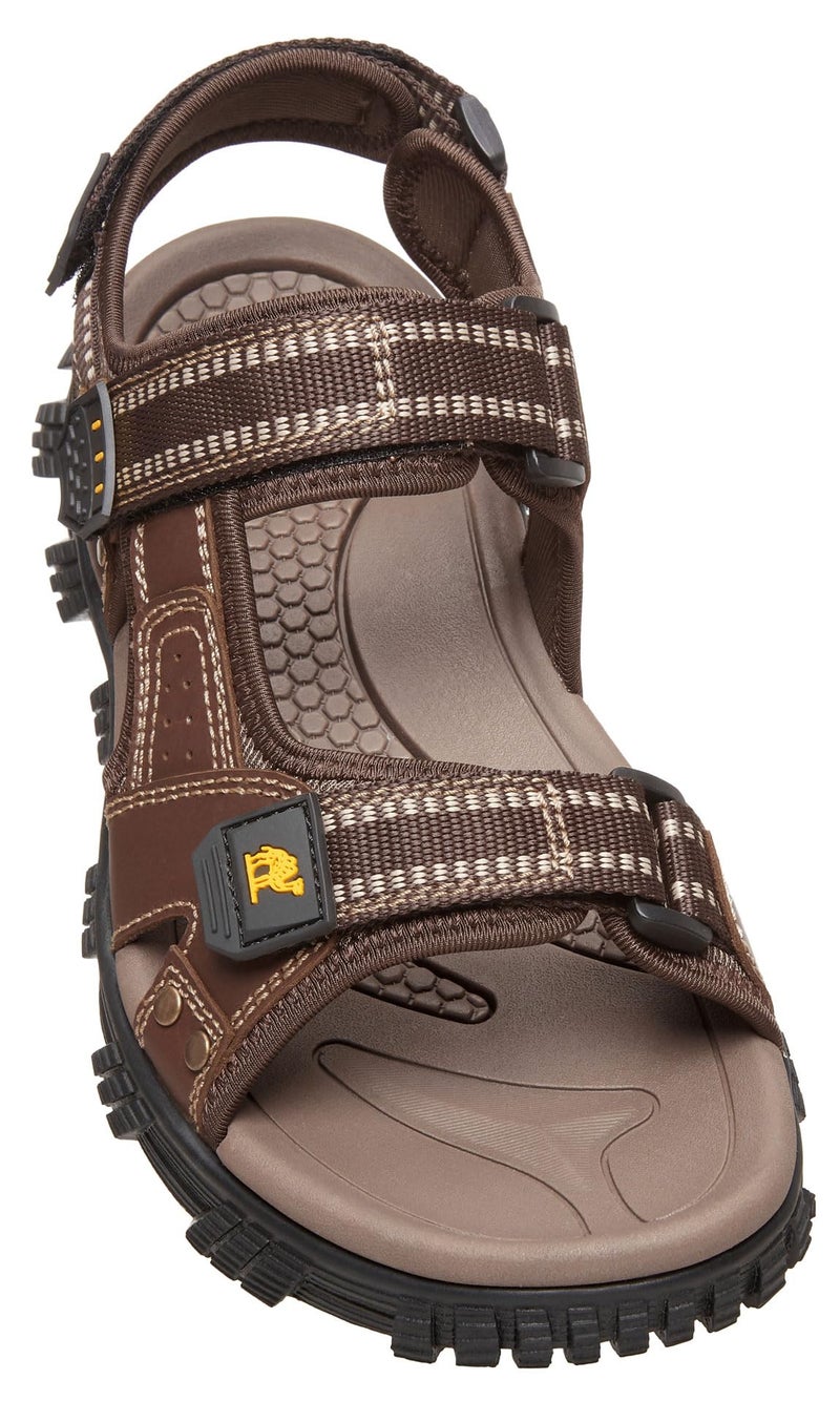 CAMEL CROWN Men's Water Sandals Waterproof Arch Support Hiking Sandals Comfort Leather Sandals Adjustable Athletic Outdoor Sandals for Summer Beach Trail Walking Coffee 7 - Image 1