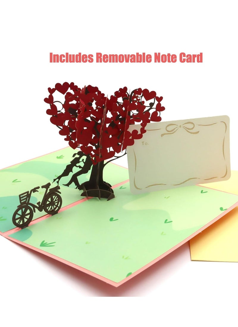 Oasisgalore "Heart Tree 3D Pop Up Card, Perfect for Anniversary, Wedding, Engagement, or Birthday - 8x6 Inches"  - Image 5