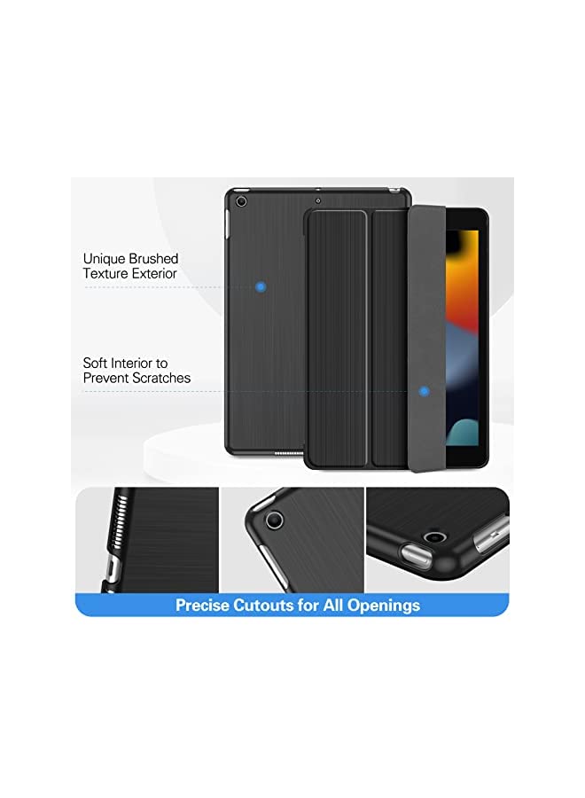 Procases ProCase iPad 10.2 Case 2021 iPad 9th Gen / 2020 iPad 8th Gen / 2019 iPad 7th Gen Case, Slim Tri-fold Stand Hard Back Shell Dual Standing Angles Protective Smart Cover Case for iPad 10.2 Inch -Black - Image 5
