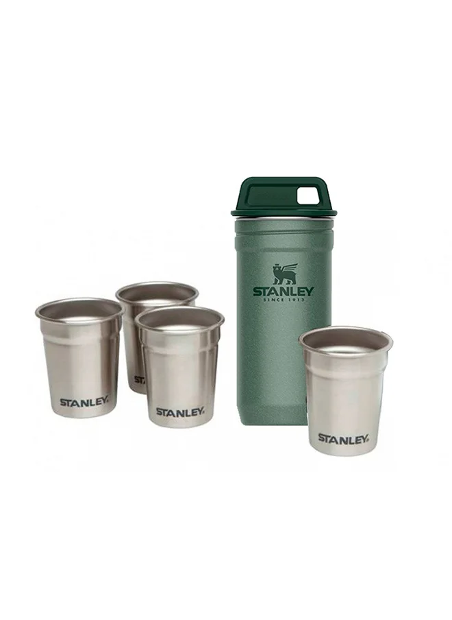 Stanley Stanley Adventure Nesting Shot Glass Set 0.59ML / 2OZ Hammertone Green â€“ BPA FREE Stainless Steel Shot Glasses | Packable thanks to Nesting System | Dishwasher Safe | Lifetime Warranty