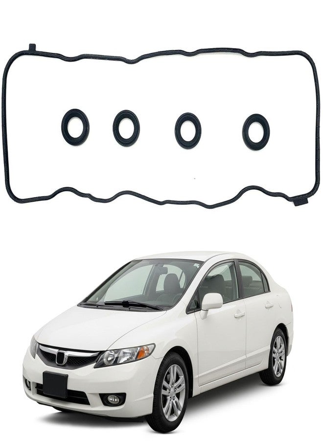 KERAIDMOTO VS50741R Engine Valve Cover Gasket Set Compatible with 1.8L 2006-2015 Honda Civic, 2016-2017 Honda HR-V 1.8L, 2013-2015 Acura ILX 2.0L, VS50563 12341RNAA01 30522RNAA01 VS 50741 R - Image 1