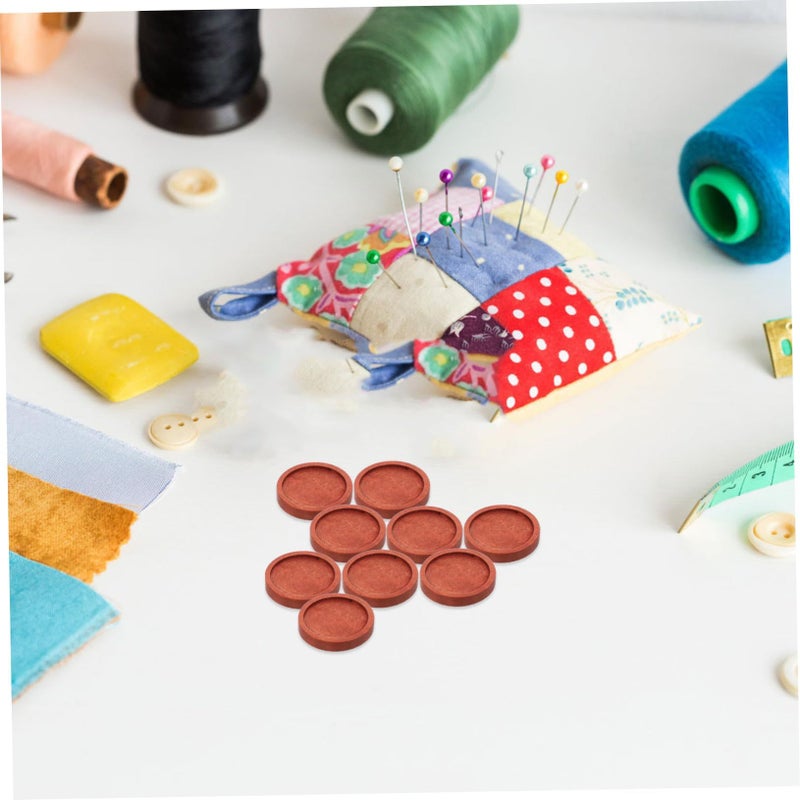 Coffee 40 Pcs Round Wooden Bases 30mm Lapel Pin Backs for DIY Jewelry Making - Image 5