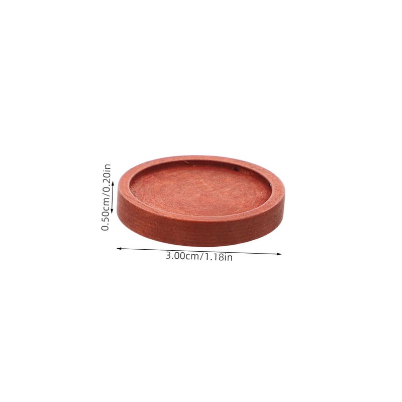 Coffee 40 Pcs Round Wooden Bases 30mm Lapel Pin Backs for DIY Jewelry Making - Image 3