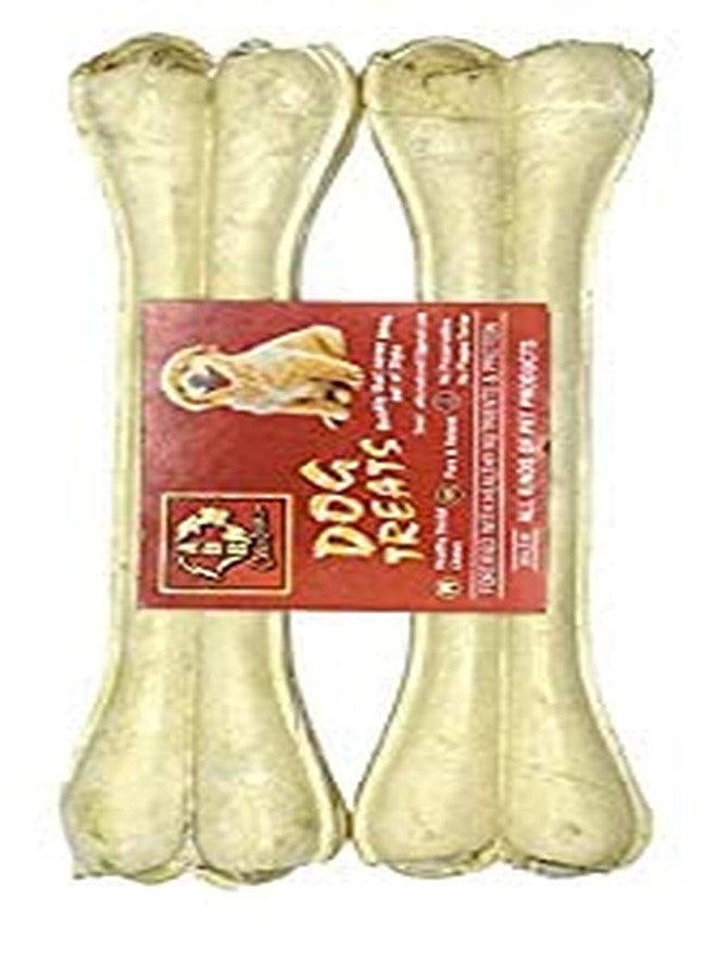 ADB CREATIONS Rawhide Bones for Dogs and Puppies Chicken Flavour Delicious Treats 8 Inch Calcium Chew Bone All Life Stages/Helps in Strengthen Bones and Teeth with Nutritional Benefits (2 Piece) - Image 1