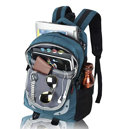 HEROZ Harbour Unisex Nylon 28 L Medium Size Travel Laptop Backpack Water Resistant Slim Durable Fits Up to 15.6 Inch Laptop Notebook (153-ALL) (Air Force Blue) - Image 2