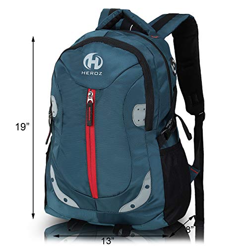 HEROZ Harbour Unisex Nylon 28 L Medium Size Travel Laptop Backpack Water Resistant Slim Durable Fits Up to 15.6 Inch Laptop Notebook (153-ALL) (Air Force Blue) - Image 3