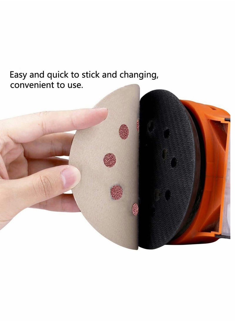KASTWAVE - 60 Pcs Sanding Discs Pads Hook and Loop Mixed Grits 125mm Sandpaper Sheet for Random Orbital Sander 8-Holes - Image 1