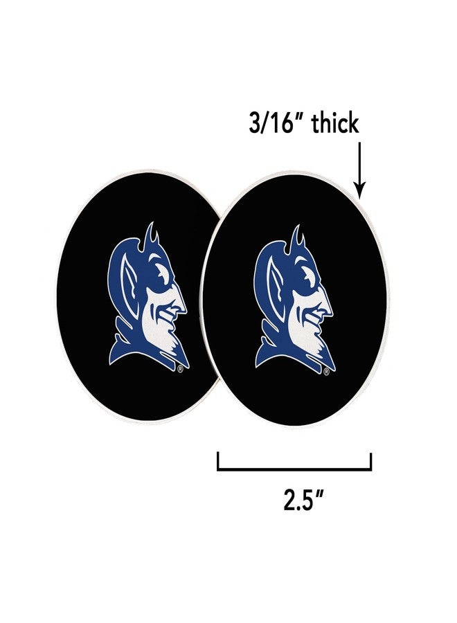 Desert Cactus Duke University Car Accessories Blue Devils Absorbent Sandstone Cup Coasters Licensed Product Set of 2 (Design D) - Image 2