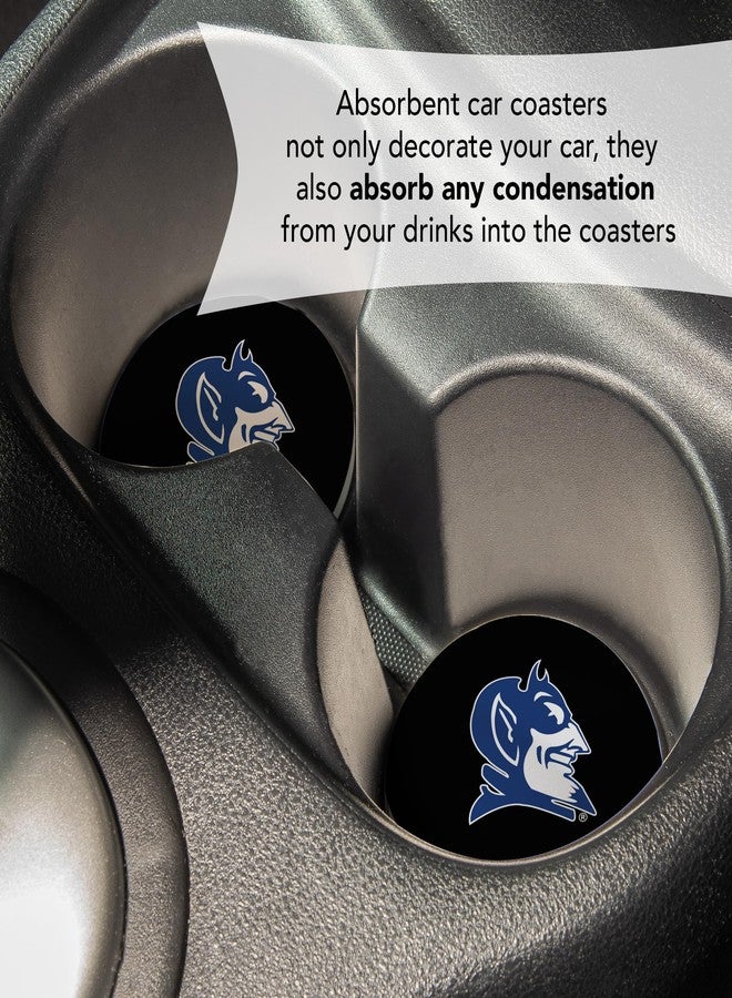 Desert Cactus Duke University Car Accessories Blue Devils Absorbent Sandstone Cup Coasters Licensed Product Set of 2 (Design D) - Image 5