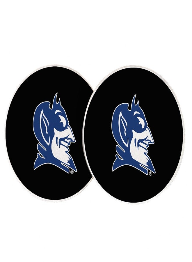 Desert Cactus Duke University Car Accessories Blue Devils Absorbent Sandstone Cup Coasters Licensed Product Set of 2 (Design D) - Image 1