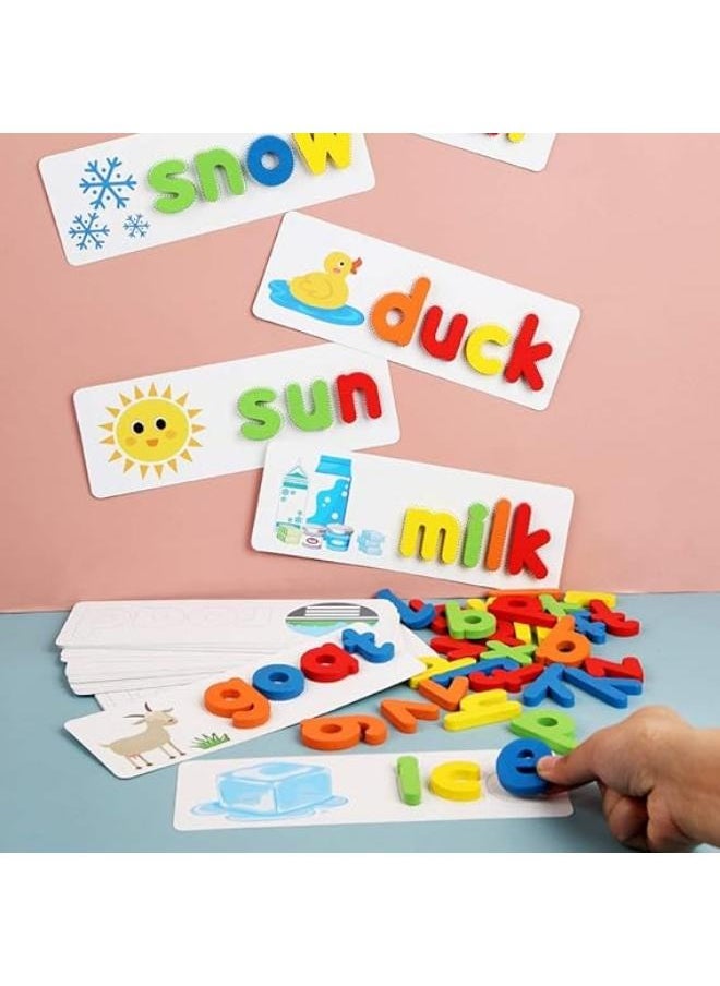 New Spelling Game 78 cardboard letters & 33 double-sided cards  - Image 2