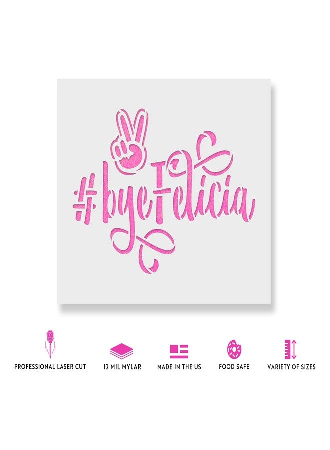 Stencil Revolution Bye Felicia Stencil - Reusable Stencils for Painting - Create DIY Bye Felicia Home Decor - Image 2