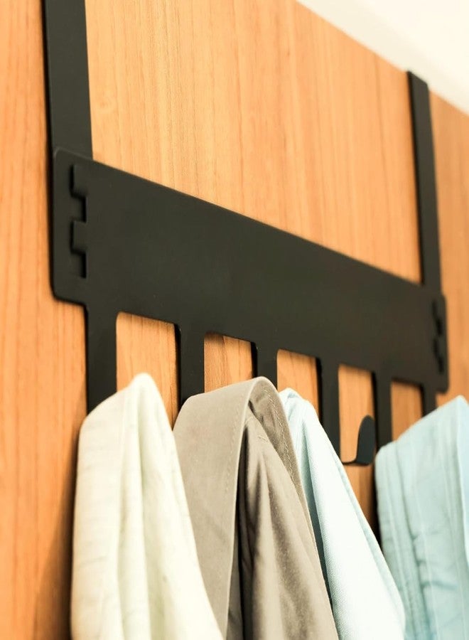 SOCHEP 6 Hook Design Versatile Door Hook Hanger Ideal for Organizing Clothes - Perfect Door Hangers for Clothes and Accessories Heavy Duty Carbon Metal Home - Image 4