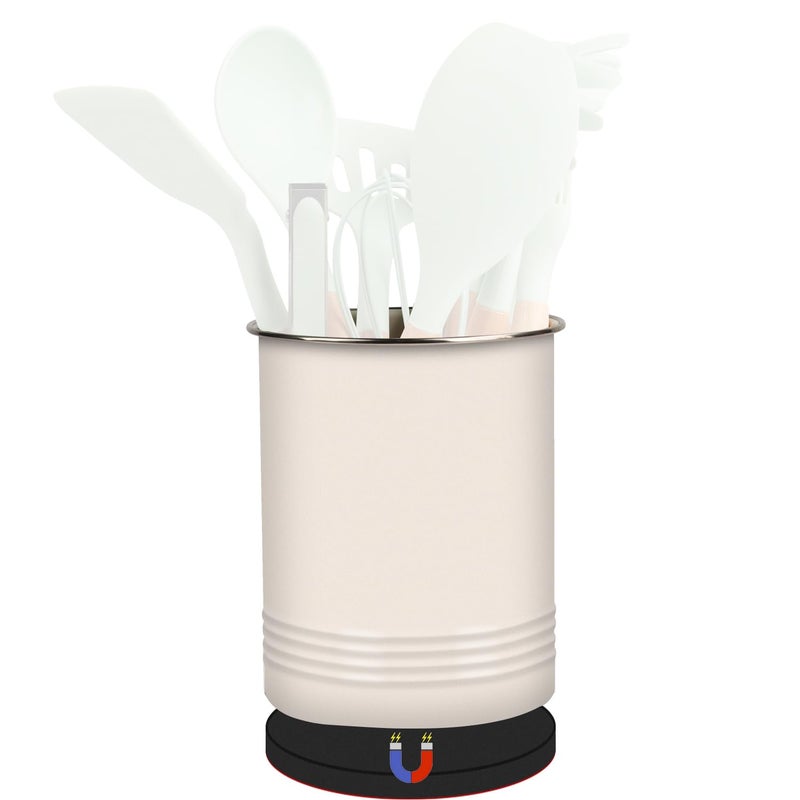 Safoner Magnetic RV Utensil Holder Portable Cutlery Organizer for Campers and RV with Adhesive Magnet white