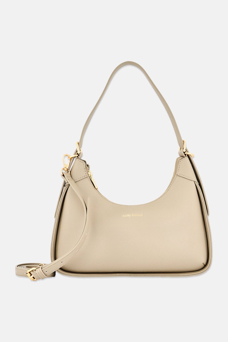 Kathy Ireland Women Brand Logo Shoulder Bag, Grey - Image 1