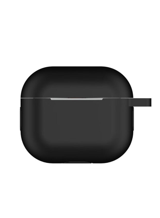 Yiou Airpods 3rd Generation Protective Case For Apple 3rd Gen Wireless Bluetooth Earphones, Non-slip, Drop-proof Liquid Silicone Slim Storage Box With Hook, Anti-fingerprint, Black - Image 4