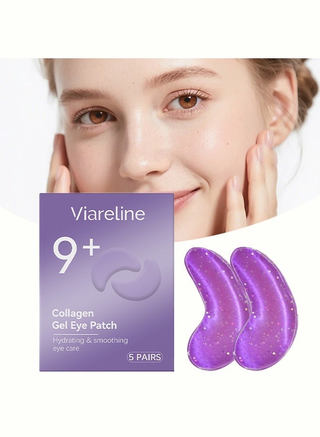 Viareline Collagen Gel Eye Mask - Daily Care for Eye Area: Refreshing, Moisturizing, Hydrating and Nourishing. 5pairs - Image 1