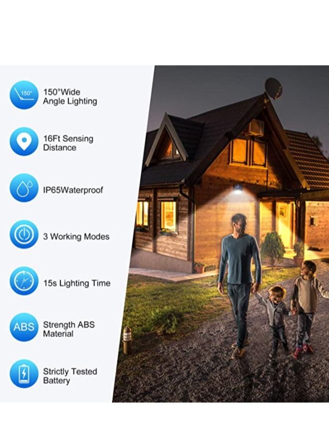 ELTRAZONE Solar Lights Outdoor [6 Pack/3 Working Mode], SEZAC Solar Security Lights Solar Motion Sensor Lights Wireless IP 65 Waterproof Outdoor Lights for Garden Fence Patio Garage (42 LED) - Image 3