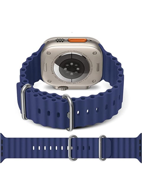 Newest Silicone Ocean Watch Band For Apple Watch Series 8 7 6 5 4 3 2 1 SE Compatible With Apple Watch Band 42mm 44mm 45mm 49mm Replacement Women Mens, Sport  slides Strap for iWatch Ultra