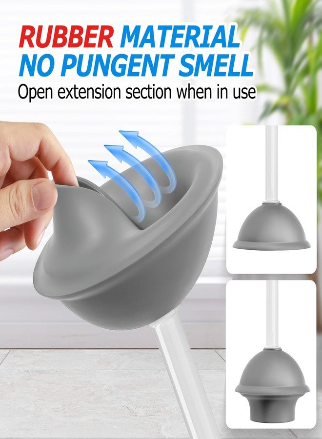 FORASTO 3 in 1 Toilet Brush and Plunger Set,Toilet Bowl Brush Plunger Set,Toilet Brush Plunger Combo,Cleaning Brush,Cleaning Supplies, Crevice Cleaning Brush, Bathroom Cleaning Tools, Pearl White - Image 4