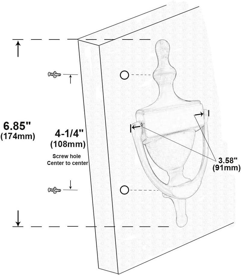 QCAA Solid Brass Door Knocker, 7", US10B ORB Oil Rubbed Bronze, Made in Taiwan, 1 Pack - Image 4