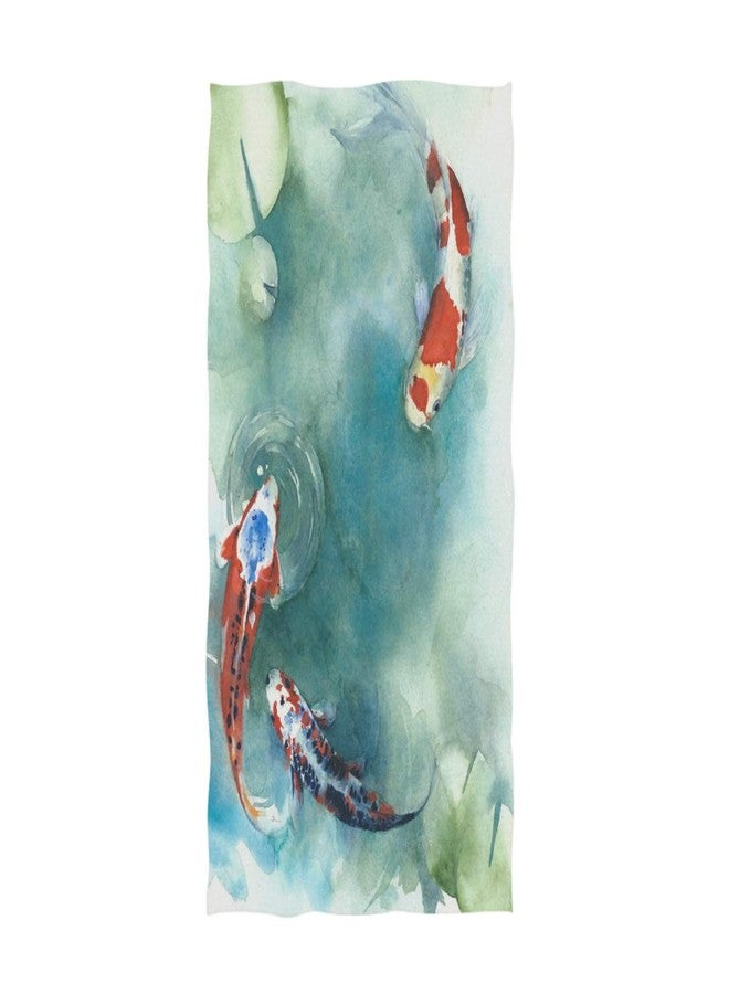 ALAZA Japanese Koi Fish in The Pond Ultra Soft Hand Towel Wash Cloths for Bath, Hotel, Gym, Spa, Beach and Exercise(16" x 30") - Image 1