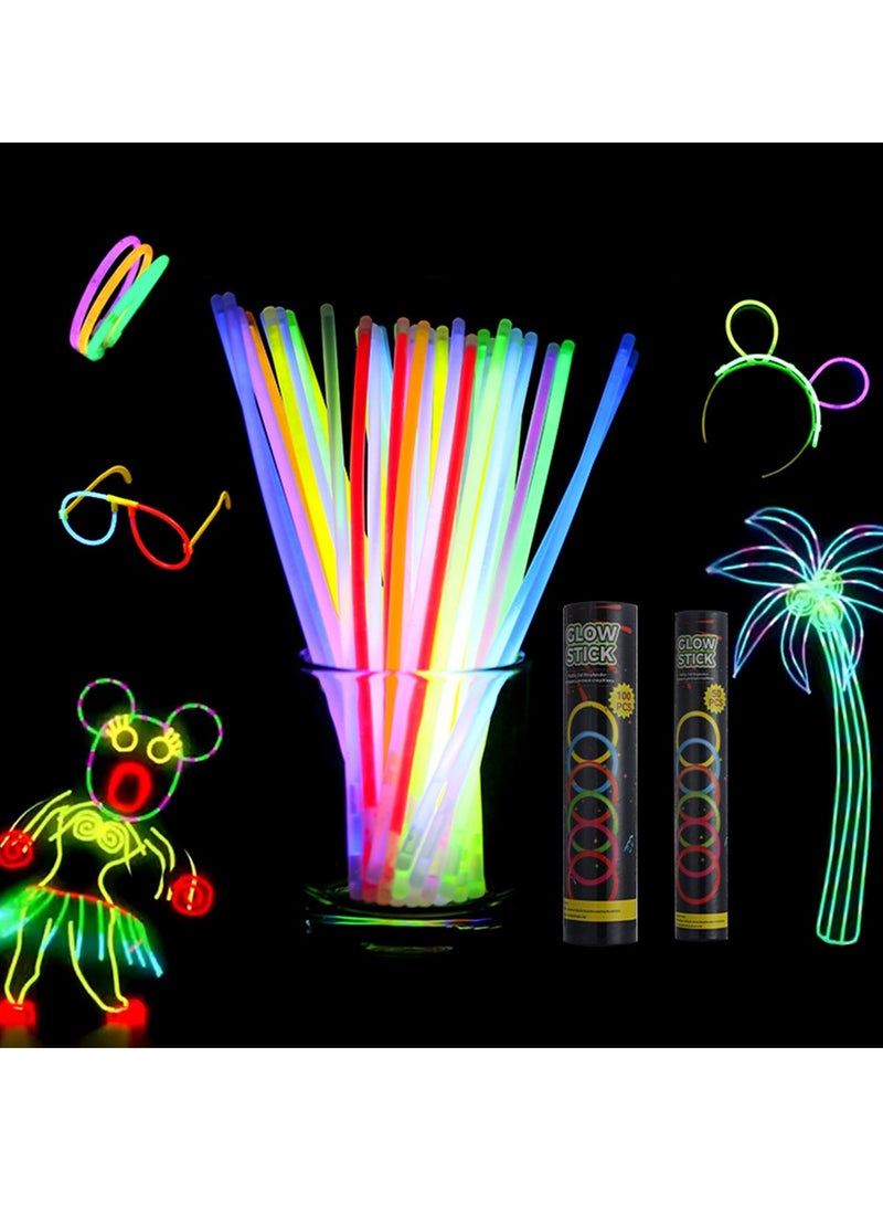 50 Pcs 8" Glowsticks, Bracelets Necklaces, Glow in the Dark Party Favors, Easter, Christmas, Halloween Supplies Pack, Football Party Supplies，Camping supplies. - Image 2