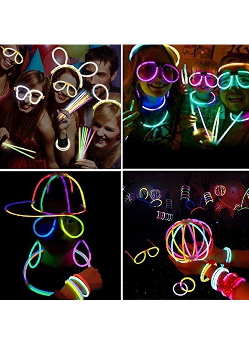 50 Pcs 8" Glowsticks, Bracelets Necklaces, Glow in the Dark Party Favors, Easter, Christmas, Halloween Supplies Pack, Football Party Supplies，Camping supplies. - Image 3