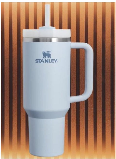 Quencher H2.0 FlowState 40oz Stainless Steel Tumbler with Lid and Straw - Vacuum Insulated for Water, Iced Tea, Coffee, Smoothies, and More, Glacier – Durable, Leak-Proof, All-Day Hydration for Home, Office, or On-the-Go