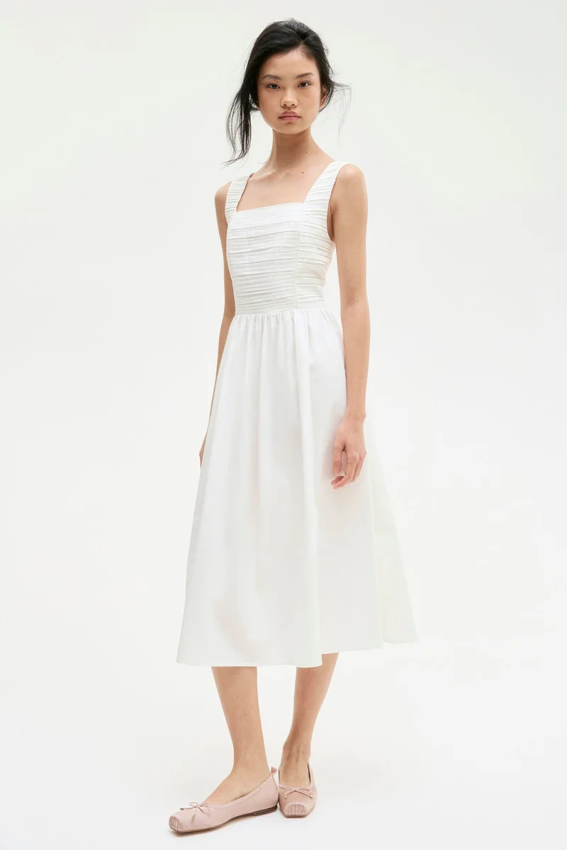 H&M Pintucked flared-skirt dress