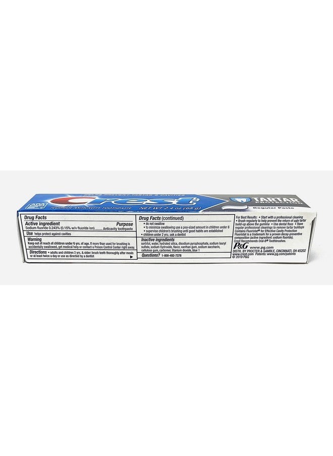 Crest Tartar Protection & Anticavity Toothpaste With Fluoride Regular Paste 2.4Oz (Pack Of 3)  - Image 3