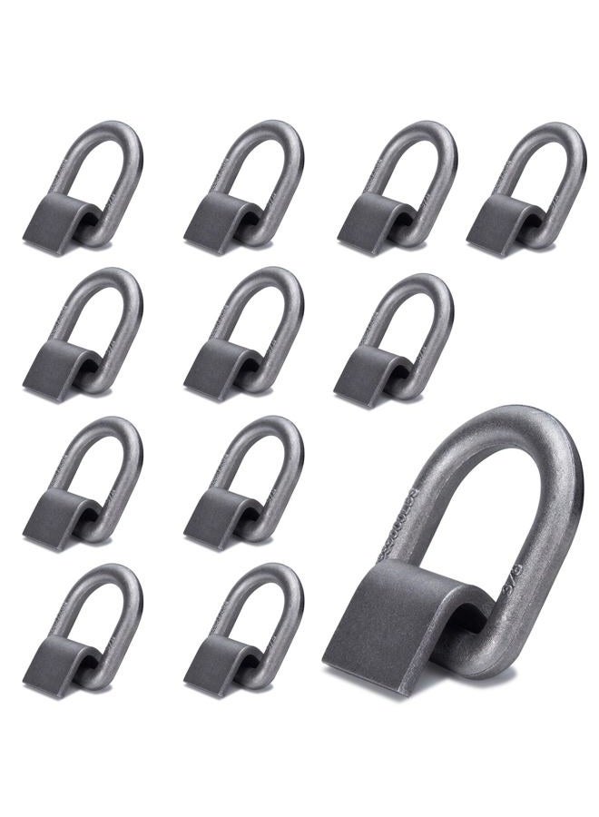 AYMMIC 3/8" Heavy Duty Weld-On Forged D Ring with Welding Clips, D-Ring Tie Down Anchor with Weld On Anchor Points for Trailer, Truck Cargo, RV, ATV Tiedowns, Farm Applications etc, WLL:2,000lbs lbs - Image 1