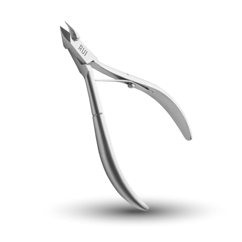 Rui Smiths Professional Cuticle Nippers Precision SurgicalGrade Stainless Steel Cuticle Trimmer French Handle Single Spring 5mm Jaw Half Jaw