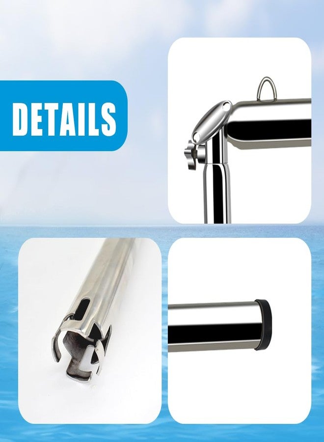 Mojiate 360°Adjustable Fishing Rod Holder, 316 Outrigger Fishing Rod Holder, Highly Polished Stainless Steel Outrigger Stylish Rod Holder for Marine Yacht Boat Camper RV and More (1) - Image 3