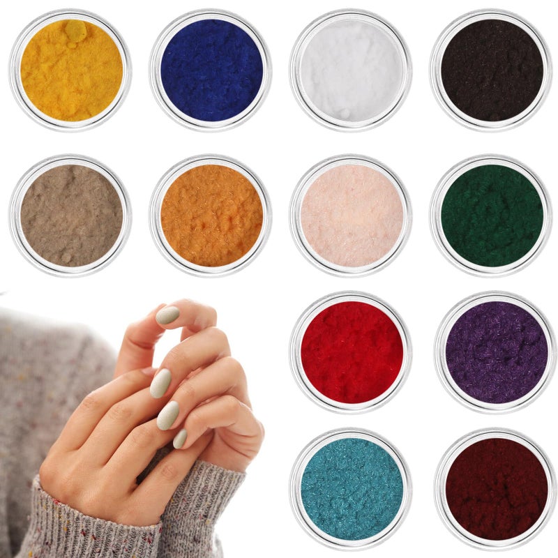 HEALLILY 2Sets Flocking Decorations Nail DIY Pigment Powder Manicure DIY Nail Tool Flocking Pigment Supplies - Image 3
