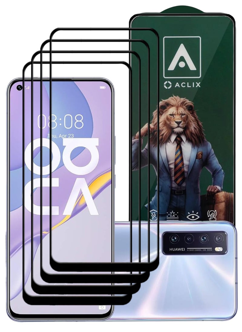 ACLIX 4 Pieces Antistatic ESD Dustproof Premium Quality High Definition Tempered Glass Screen Protector Designed For Huawei nova 7 5G - Image 1