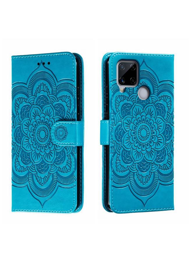 S-TOP Case For Realme C53 Sun Mandala Embossing Pattern Phone Leather Case - Image 1