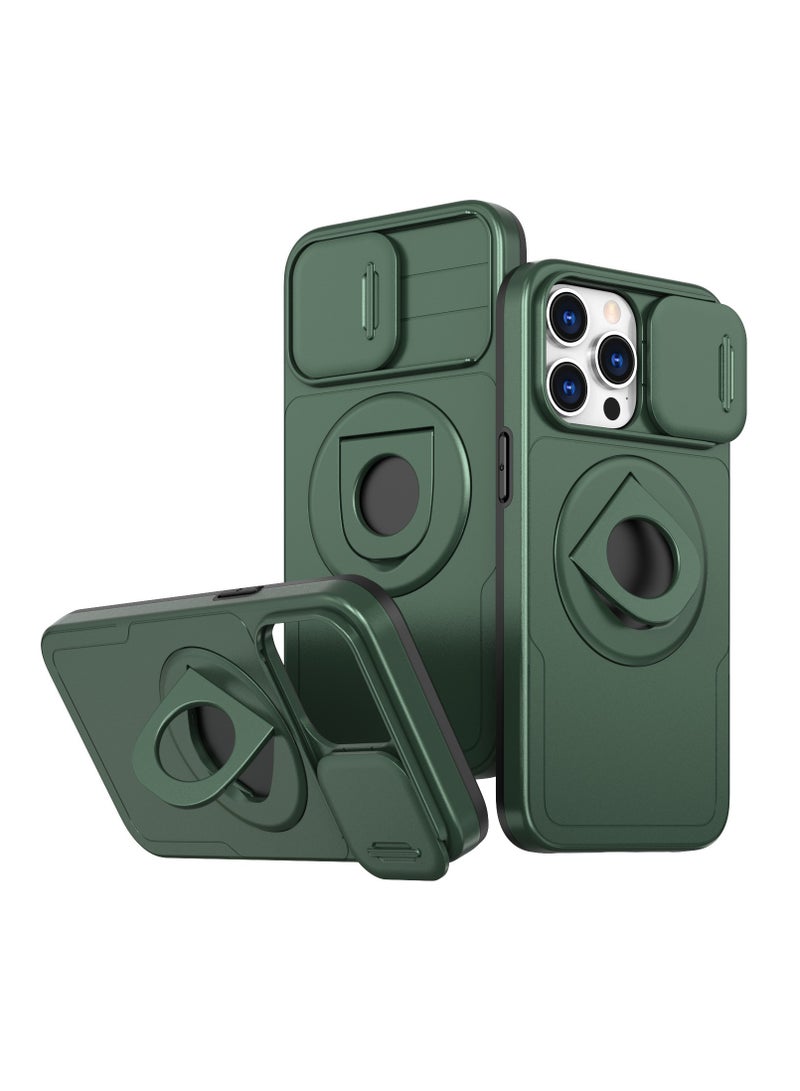 general Heavy-duty camera case designed for iPhone 15 Pro Max /15 Plus/15 Pro/15, military-grade drop protection, sliding camera lens cap, magnetic ring mount with charging function